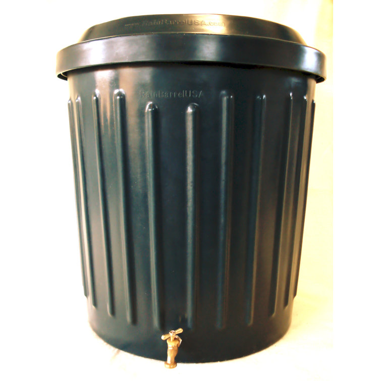 RainBarrelUSA Weather Resistant Plastic Drainable Dual Overflow Rain